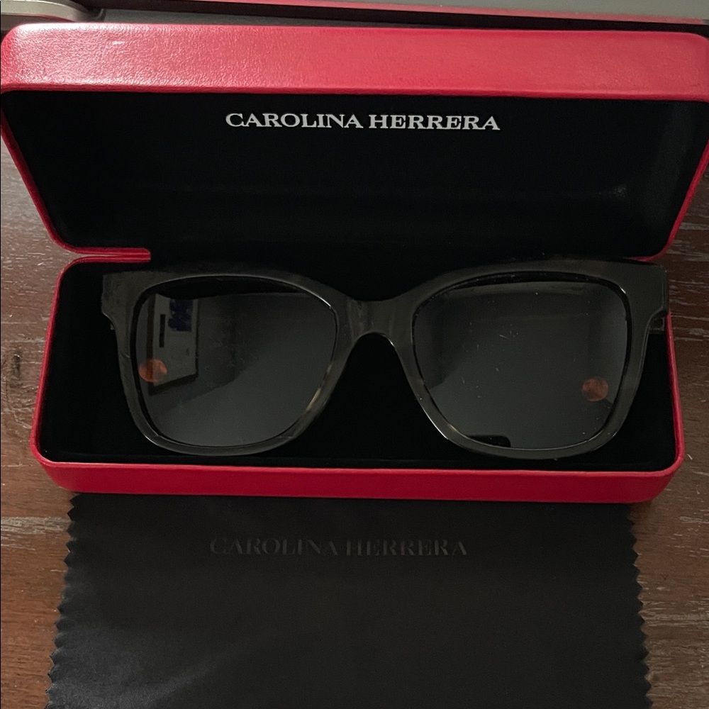 Carolina Herrera SHE745 Tortoise Shell Sunglasses with logo case and cloth